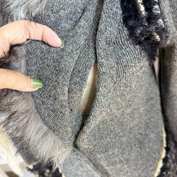 Sleeping on Snow sz. Medium dark gray lagenlook boho sweater office casual #4404 - Picture 3 of 11